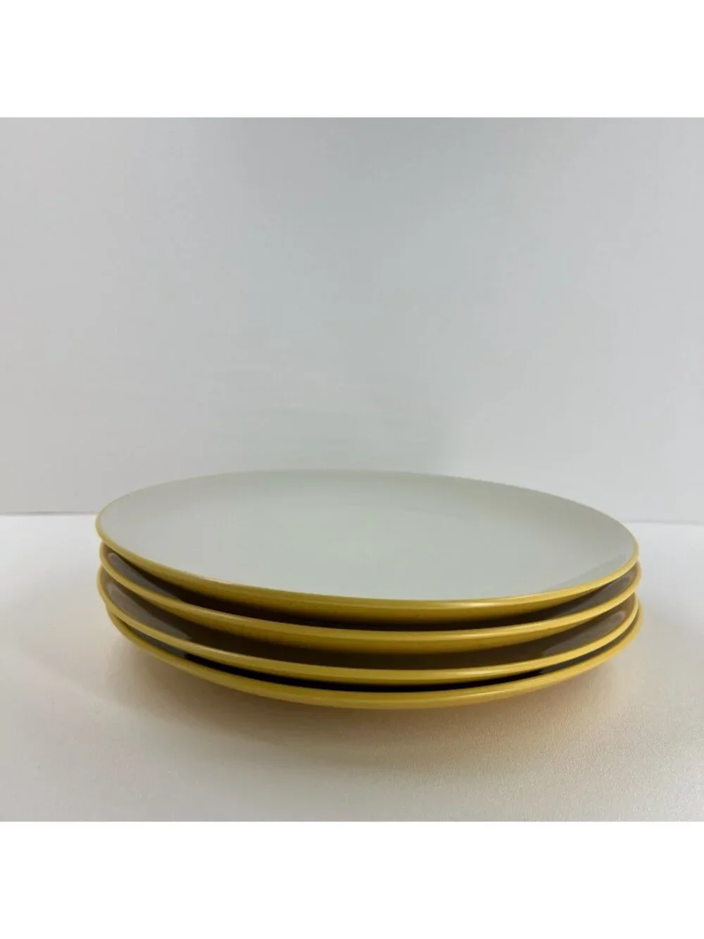 Noritake Colorwave Plate Stoneware Ceramic Set of 4 Round Microwave Safe Mustard